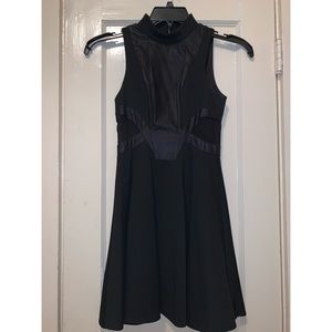 BCBGENERATION Black Leather Dress with cutouts